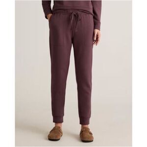 Quince Women’s SuperSoft Fleece Joggers Sweatpants Dried Fig Small